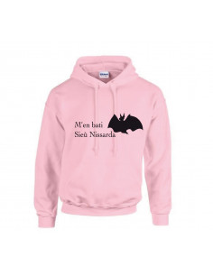 sweat-shirt pour niçoise du slogan nissart M'en bati sieu nissarda