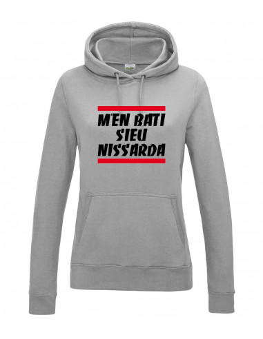 sweat-shirt du slogan niçois M'en bati sieu nissarda