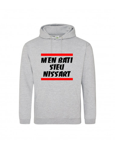 sweat-shirt du slogan niçois M'en bati sieu nissart