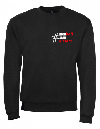 Sweat-shirt Hashtag "M'EN BATI SIEU...
