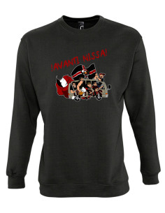 sweat capuche gris et rouge ultras avanti nissa 2